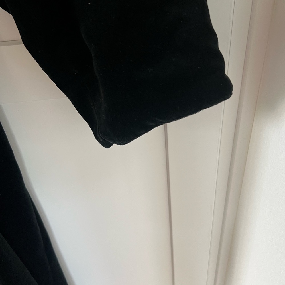 velvet coat, trench - long, VINTAGE , opera coat jacket duster sz M - Picture 5 of 9